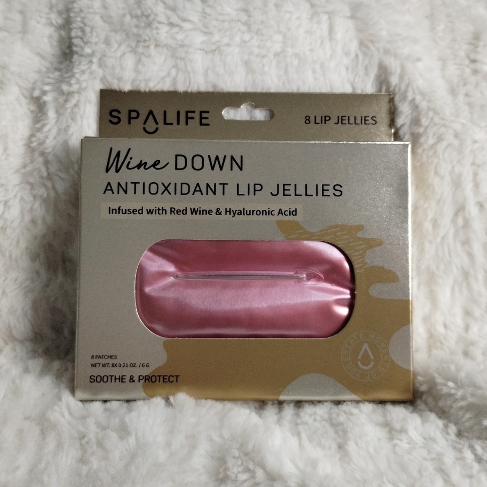 Wine Down Antioxidant Lip Jellies with Red Wine & Hyaluronic Acid- Set of 8 NIB